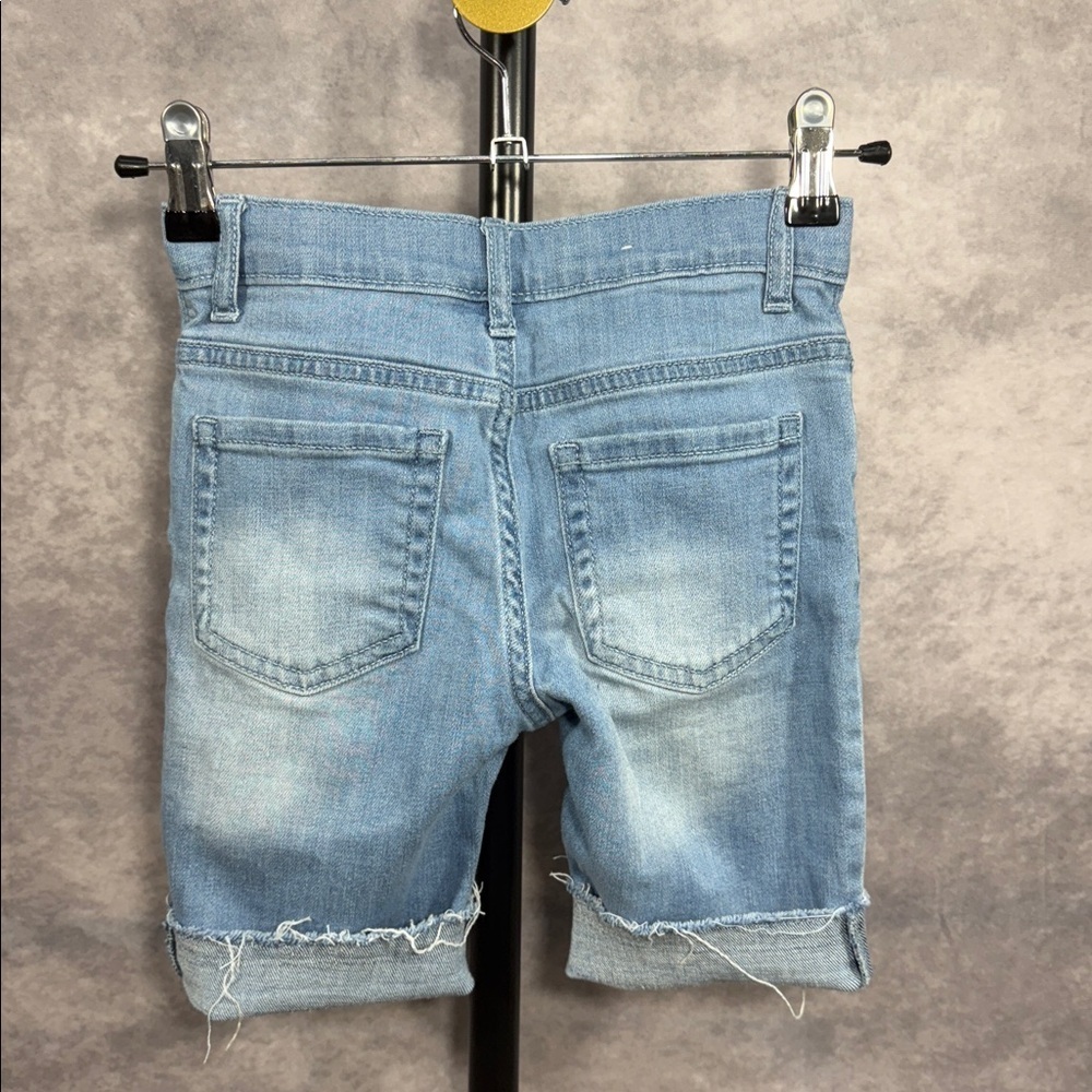 Girl’s Denim Distressed Skimmer Shorts — image 4 of 7